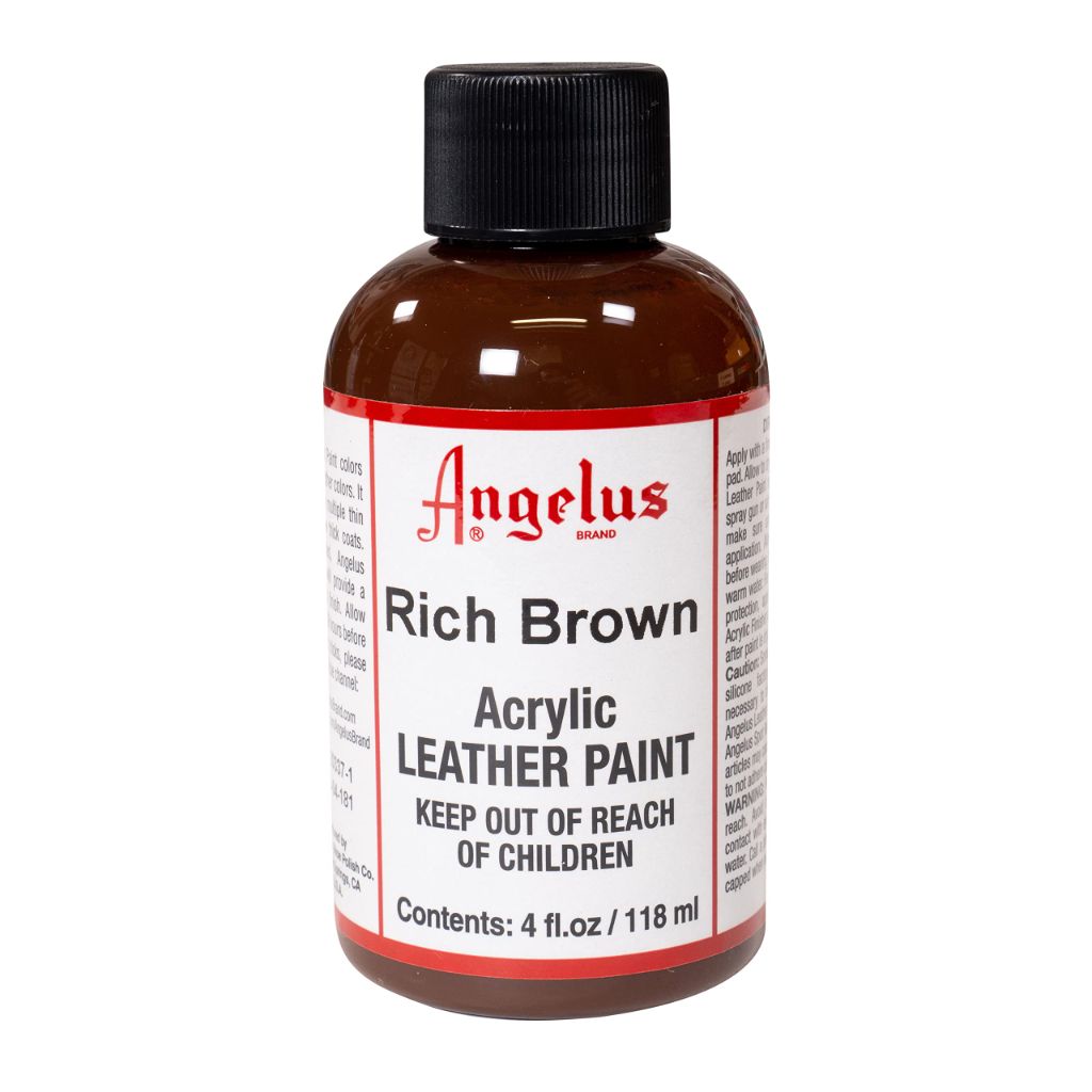Angelus Acrylic Leather Paint, 4 Fl Oz (Pack of 1), Rich Brown