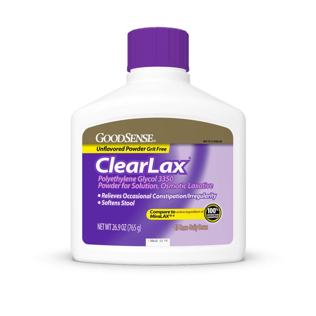 GoodSense Polyethylene Glycol 3350 Powder for Solution, Osmotic Laxative - 26.9 Ounce