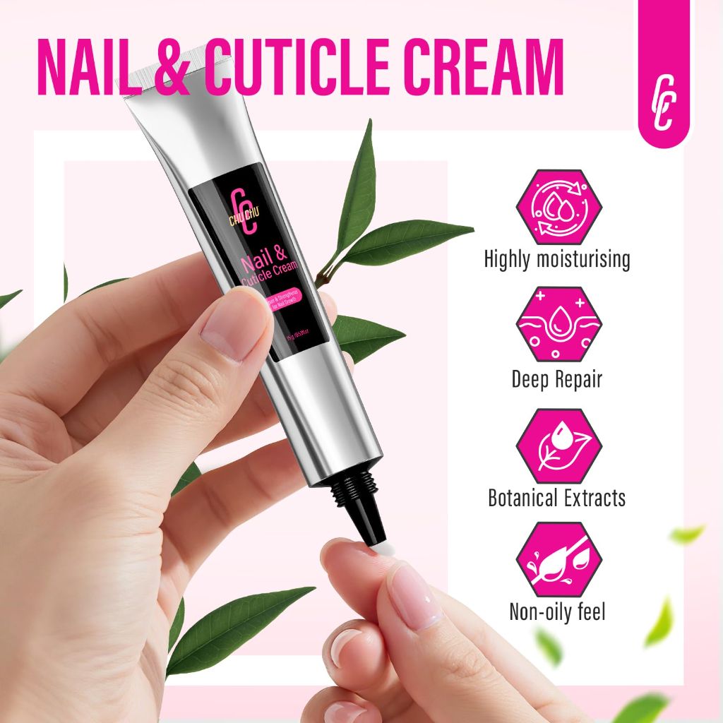 CHUCHU Cuticle Repair Cream for Nail Lovers: Natural Nail Strengthener with Botanicals -15g