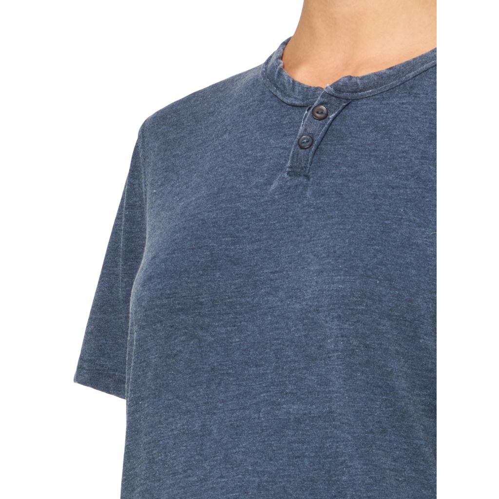 Lucky Brand - Venice Burnout Notch Neck T-shirt, True Navy, Medium