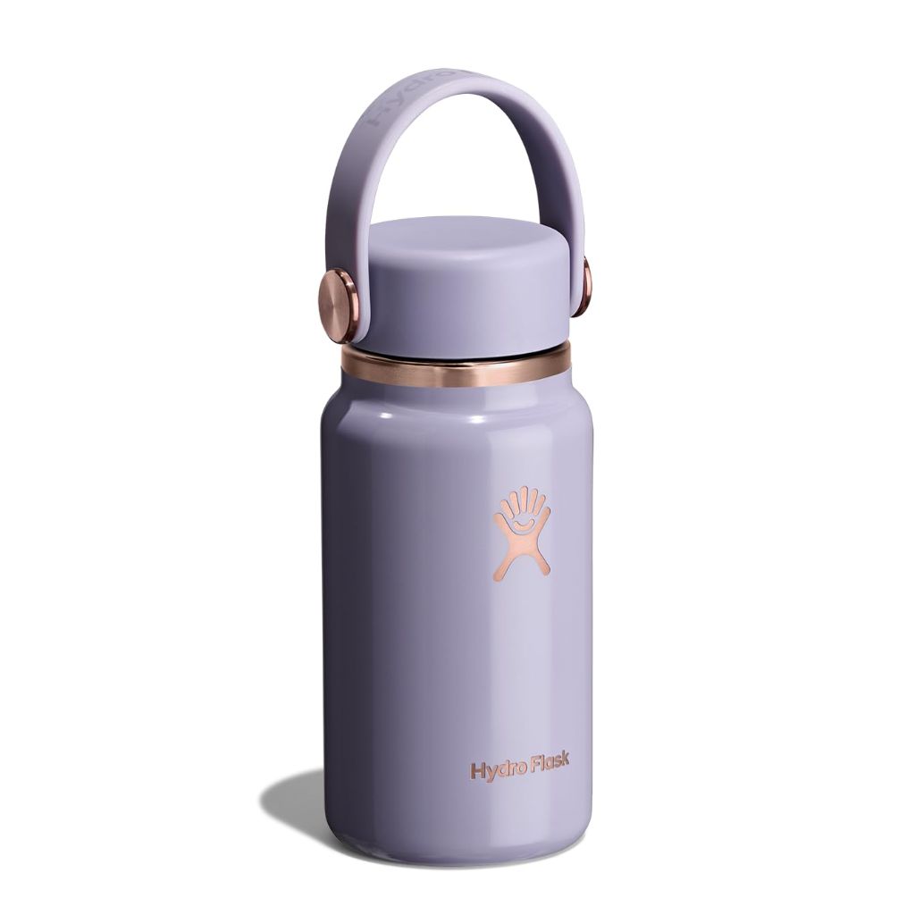 Hydro Flask Micro Bottle - Leak Proof Purse or Pocket Flask - Insulated Mini Water Bottle 6.7 Oz Vapor Rose Gold