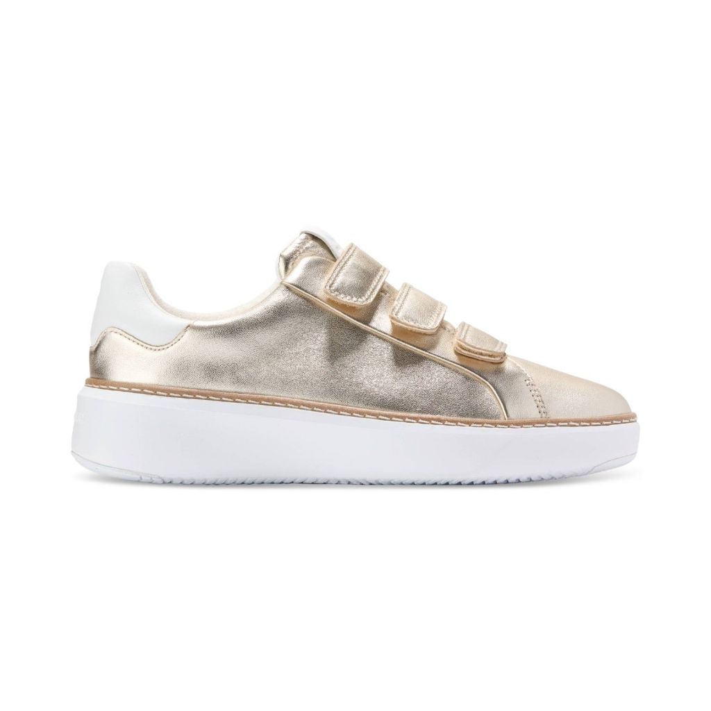 Cole Haan Women's Grandpro Topspin Triple Strap Sneakers - Soft Gold, Size 5.5
