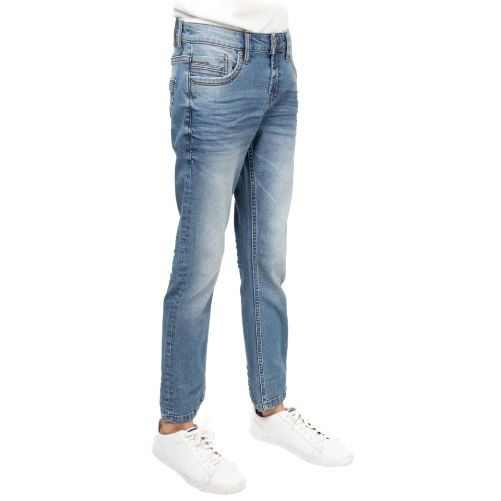 SZ 5, CULTURA Boys Pants, Little Kids Stretch Slim Fit Jeans, Medium Blue