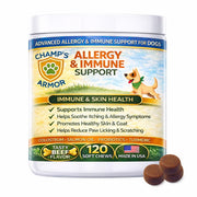 Allergy Relief for Dogs - Dog Itchy Skin & Dog Skin Allergies Treatment Chews - 120 Beef Flavor Soft Chews