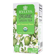 Hyley's Organic Green Tea Soursop Flavor - 25 Tea Bags (12 Pack)