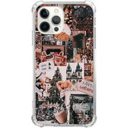 Aesthetic Christmas Case Compatible with iPhone 15 Pro, Trendy Winter Collage Case for iPhone 15 Pro, Unique Trendy Design TPU Bumper Protective Cover Case