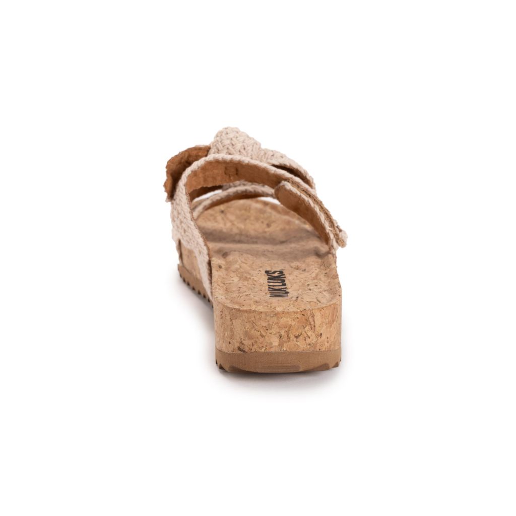 MUKS LUKS Women's Posie Wedge Sandal - Natural Crochet, Size 11