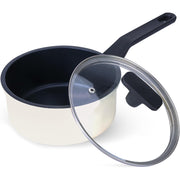 Legacy Culinaryware 2qt Nonstick Sauce Pan with Lid, PFOA Free - Cream