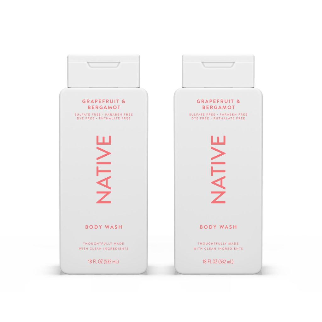 Native Body Wash Contains Naturally Derived Ingredients | For Women & Men, Grapefruit & Bergamot 18 oz