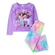 The Children's Place,Girls,Long Sleeve Top and Pants 2 Piece Pajamas Sets,Snow Girls,X-Small