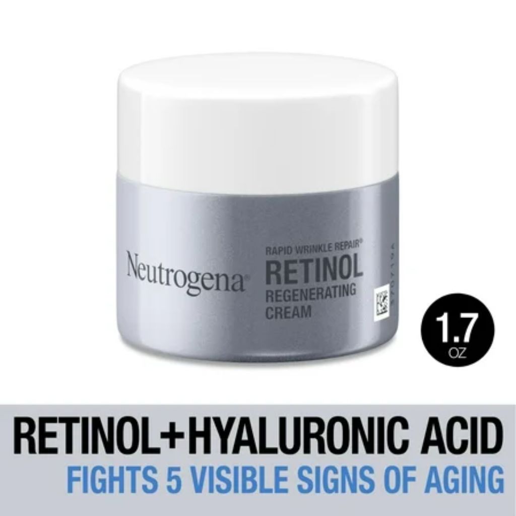 Neutrogena Rapid Wrinkle Repair Retinol Face Moisturizer with Hyaluronic Acid - 1.7 oz *Damaged Box*