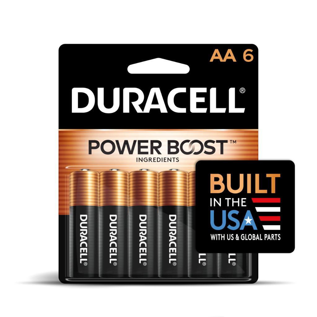 Duracell Coppertop Double AA Batteries, 6 Count (Pack of 1)