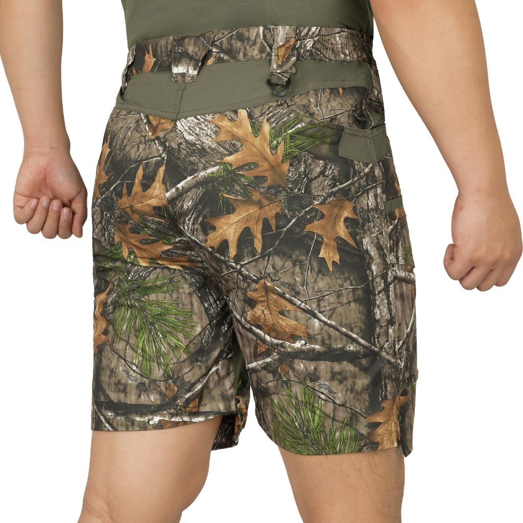 LOOGU Men's Camo Cargo Shorts Quick-Dry Sun Protection Hiking Shorts (Super, XL)