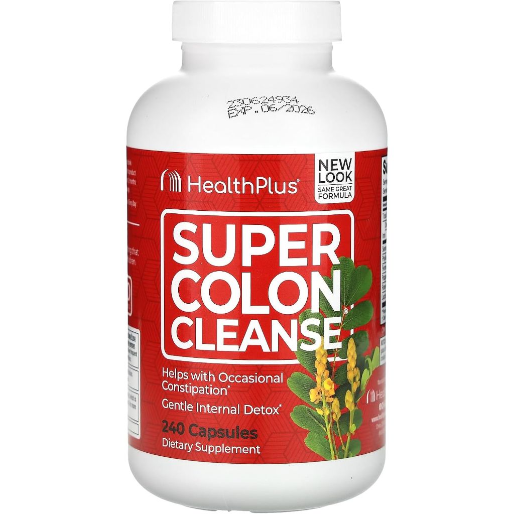 Health Plus Inc Super Colon Cleanse 530 mg 240 Capsules, Package may vary