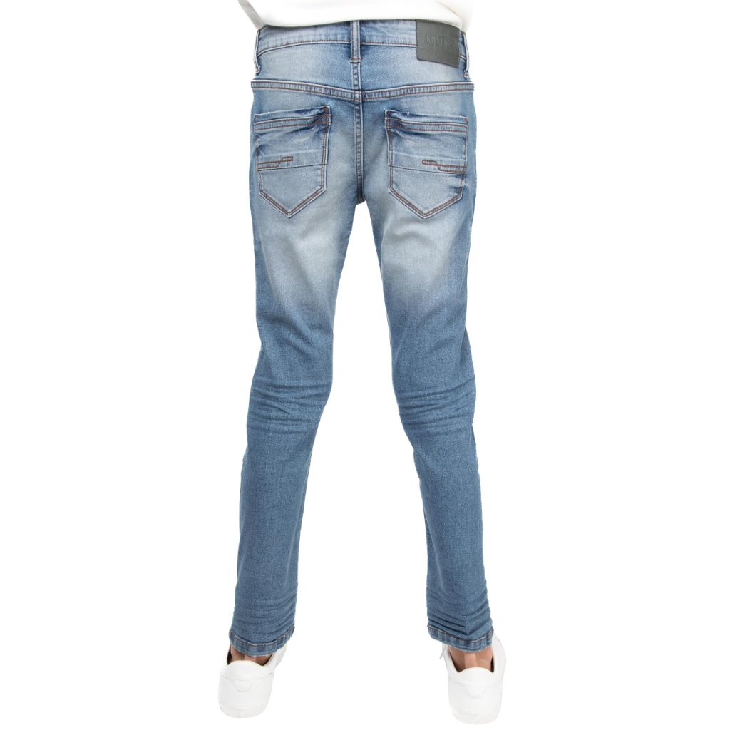 SZ 5, CULTURA Boys Pants, Little Kids Stretch Slim Fit Jeans, Medium Blue