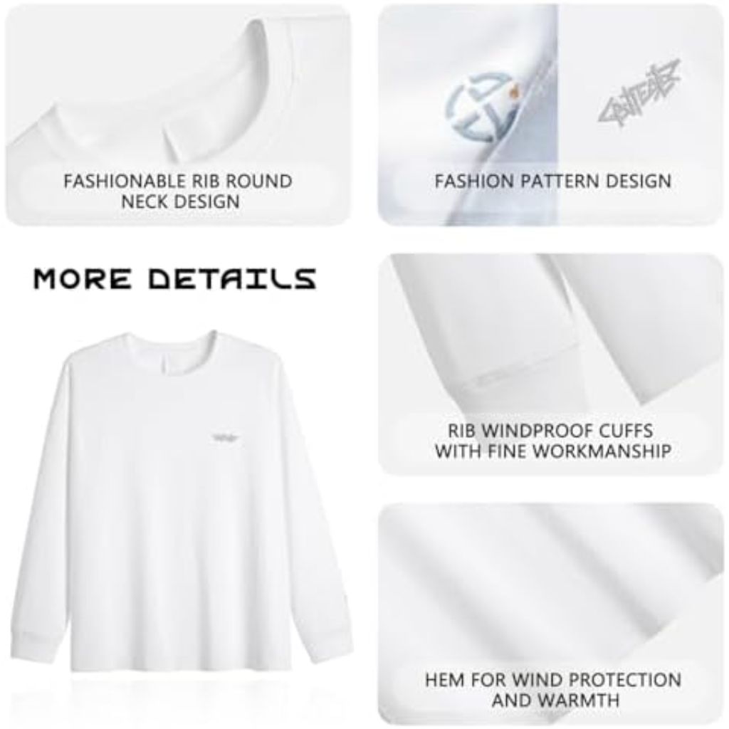 Men's Heavy-Duty Pure Cotton Casual Long Sleeve Shirt - White, Size Large