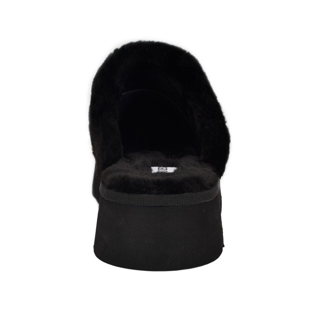 Guess Women's Danikas Slipper, Black Denim Rhinestone Logo - size 10