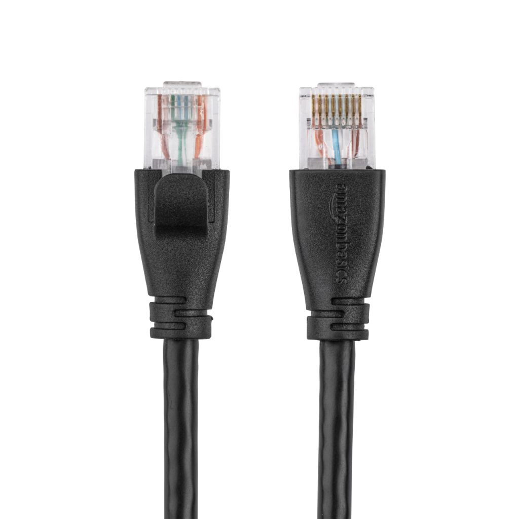 Amazon Basics RJ45 Cat-6 Ethernet Patch Internet Cable, 5 Foot, Black