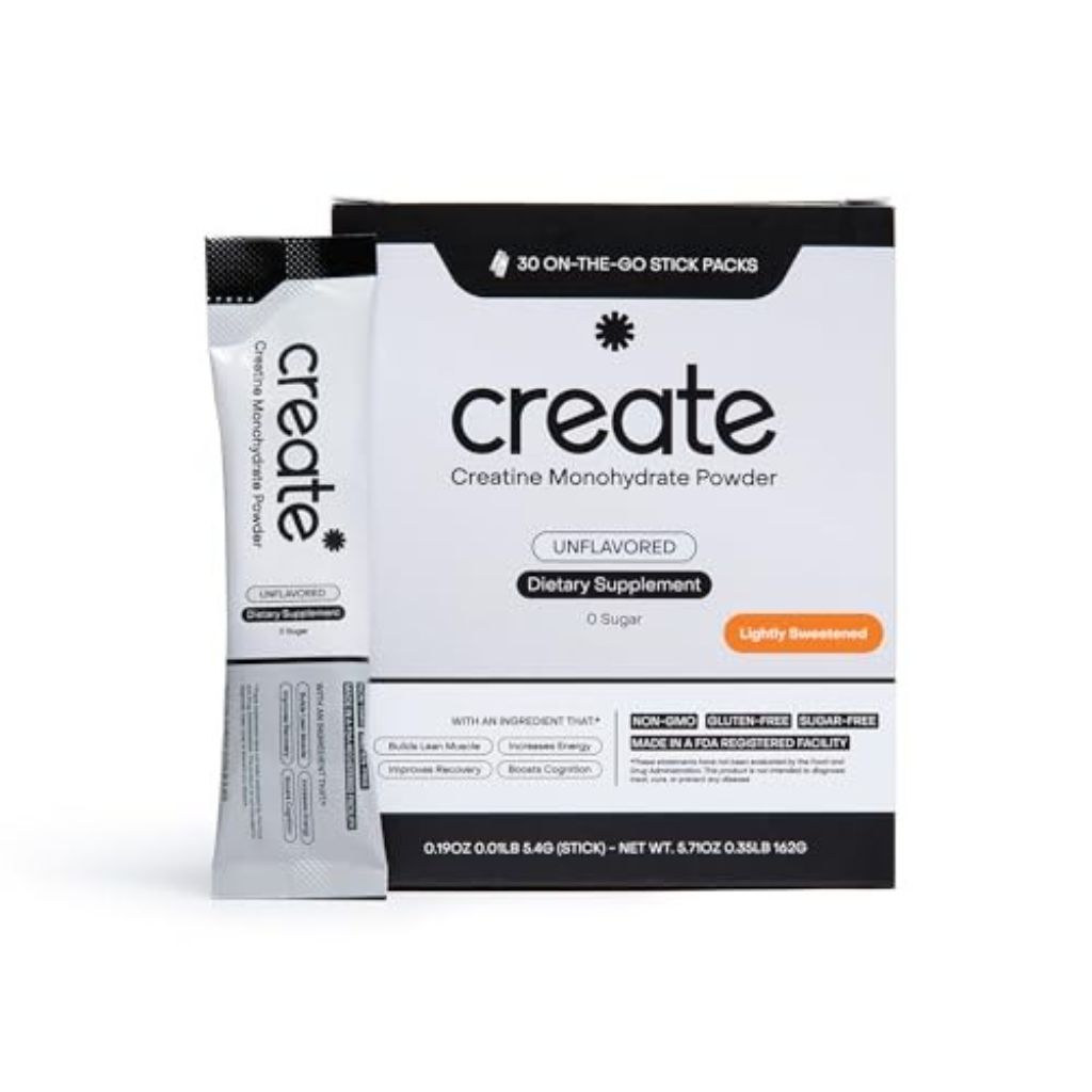 Create Creatine Monohydrate Powder - 30 Stick Packs, Unflavored