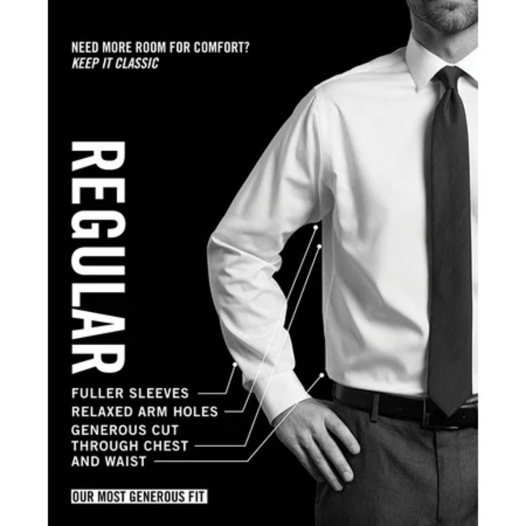 Van Heusen Men Poplin Regular Fit, White (34/35 Medium)