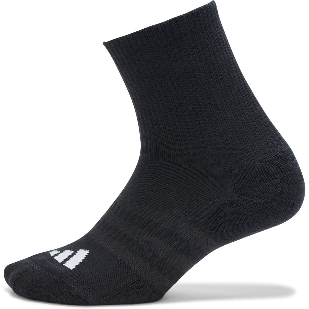 adidas Women's Half Crew Performance Socks (1 Pair), Black - Shoe Size 8-10