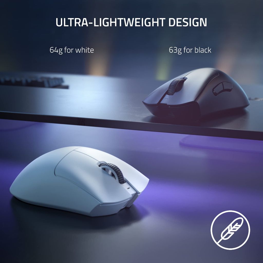 Razer Deathadder V3 Pro - Ergonomic Wireless Gaming Mouse - White