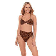 Sports Illustrated Women's X-Back Underwire Bikini Top, Meow Factor, Large