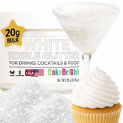 Bulk 20g White Edible Glitter for Drinks