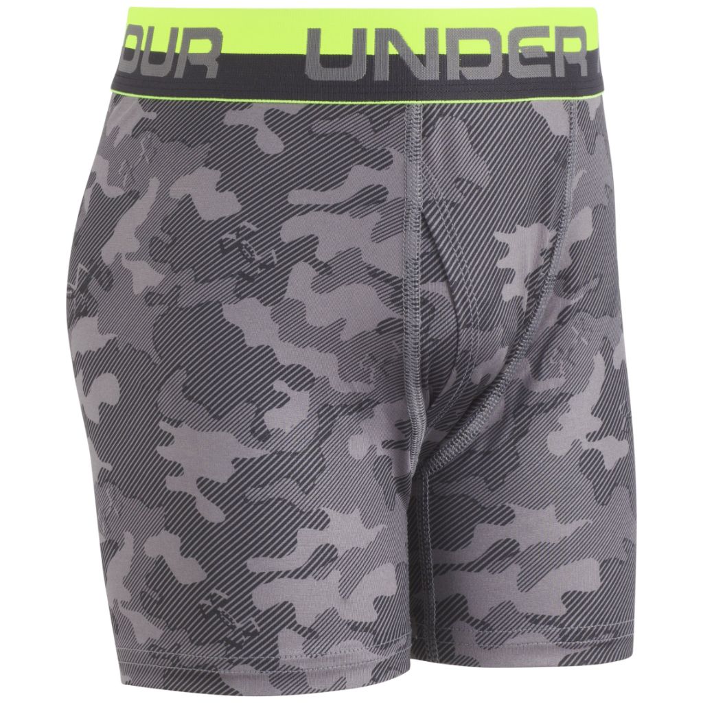 SZ L (14/16) Under Armour Boy's 2-Pack UA Camo Boxer Brief (Big Kids) Graphite