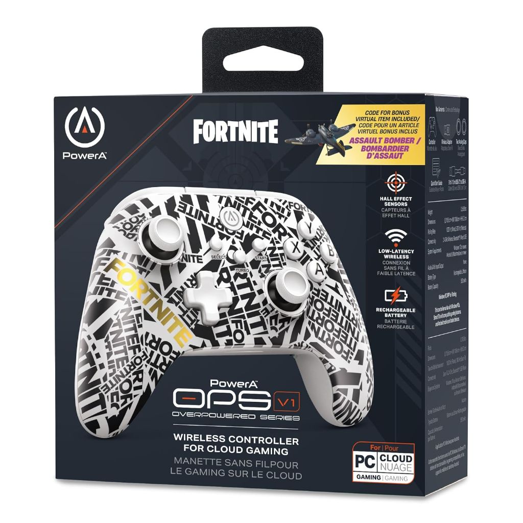 PowerA OPS v1 Wireless Controller for PC, Cloud Gaming - Fortnite Edition