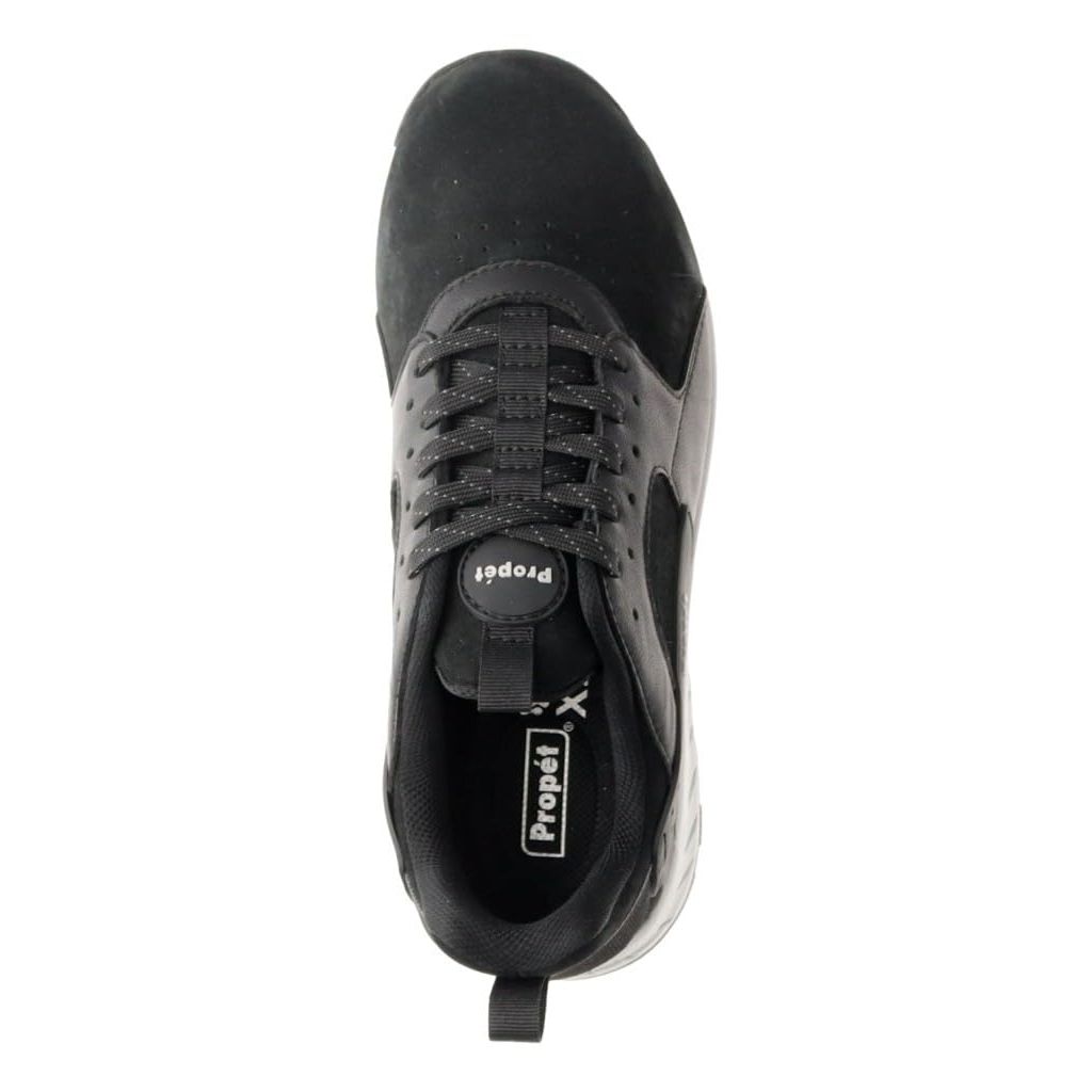 SZ 15, Propét Men's Visp Waterproof Shoe, Black Suede US