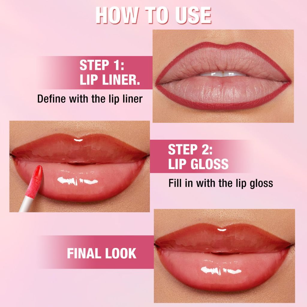 Jolilab Matte Lip Liner Lip Oil Set (4pcs)