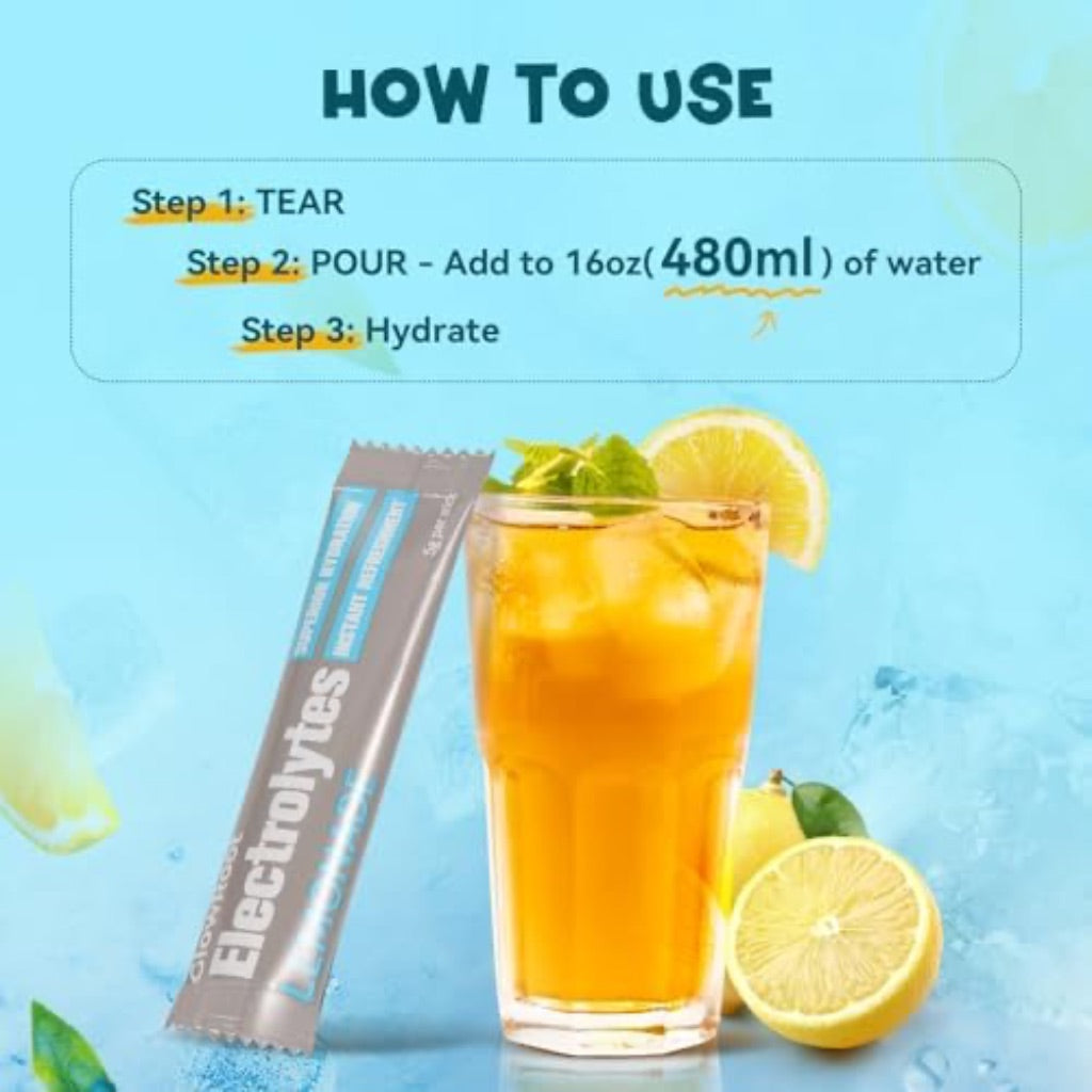 Daily Electrolyte Drink – Lemonade Flavor, 30 Stickpacks * 5g – Hydration Packets with 7 Electrolytes & Minerals - Non- GMO, Keto Friendly, & Sugar-Free Electrolyte Powder - 150g