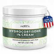ProHeal 1% Hydrocortisone Cream Maximum Strength with Aloe - 4oz of Anti Itch Cream for Insect Bites, Eczema,, and More