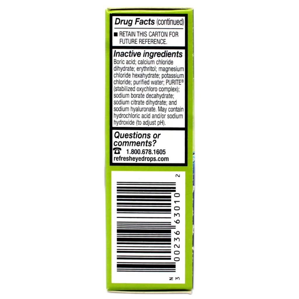 Refresh Relieva Lubricant Eye Drops, Lubricates & Protects Dry Eyes, 0.33 FL OZ