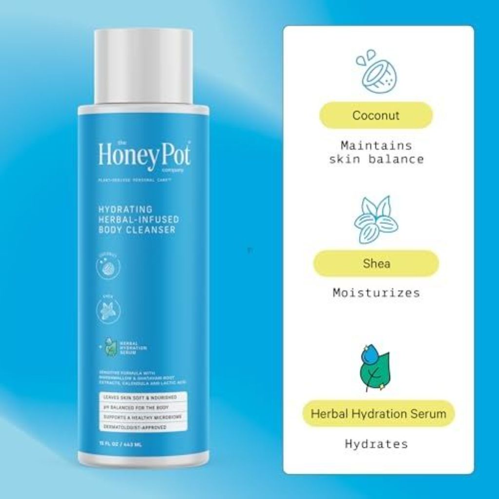 The Honey Pot Company, Coconut Shea Hydrating Body Cleanser - 15 Fl Oz