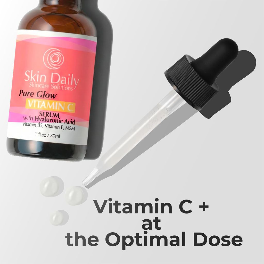 Antioxidant Vitamin C Serum for Face- Infused with Electrolytes, Hyaluronic Acid, Retinol - 1 oz