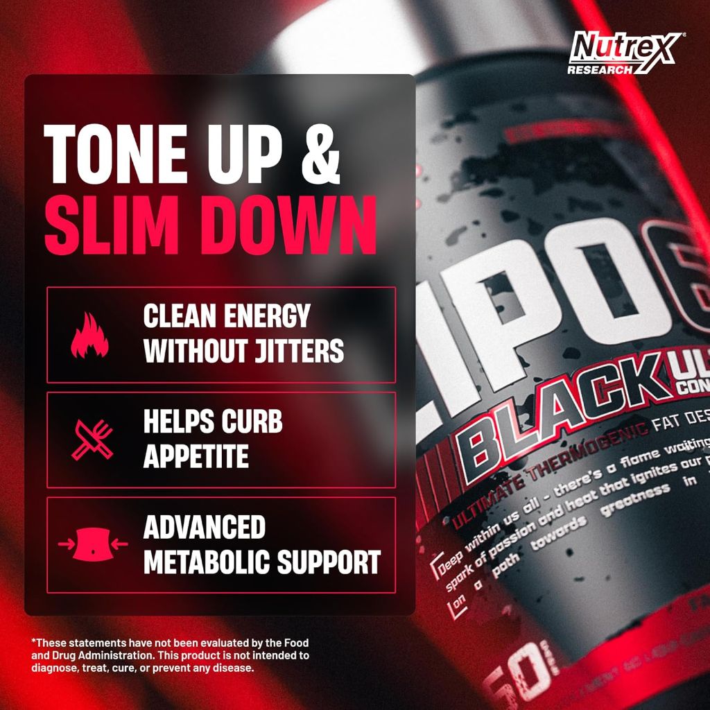Nutrex Lipo-6 Black Max Strength Fat Burner  - 120 Capsules