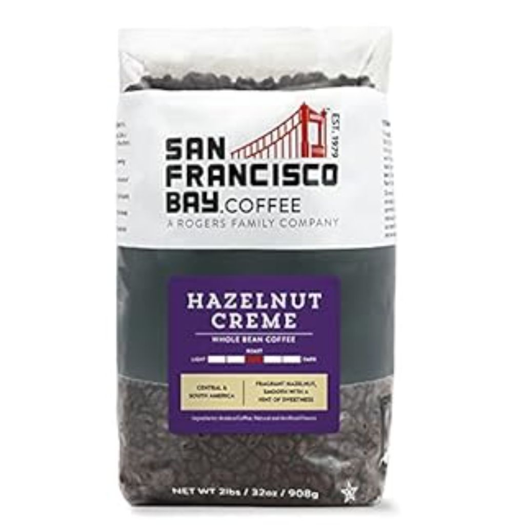 San Francisco Bay Whole Bean Coffee - Hazelnut Crème (2lb Bag)  Flavored  Medium Roast