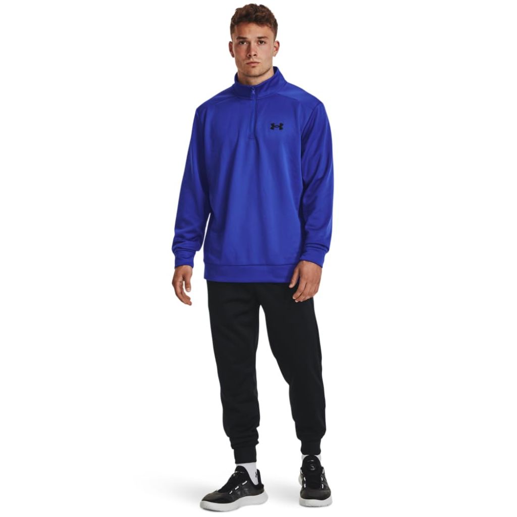 Under Armour Men's Fleece 1/4 Zip, Team Royal/Black, X-Large Tall