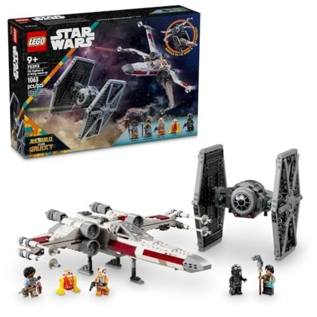 LEGO Star Wars TIE Fighter & X-Wing Mash-Up Building Set, 1063 Pieces, Ages 9+, 75393