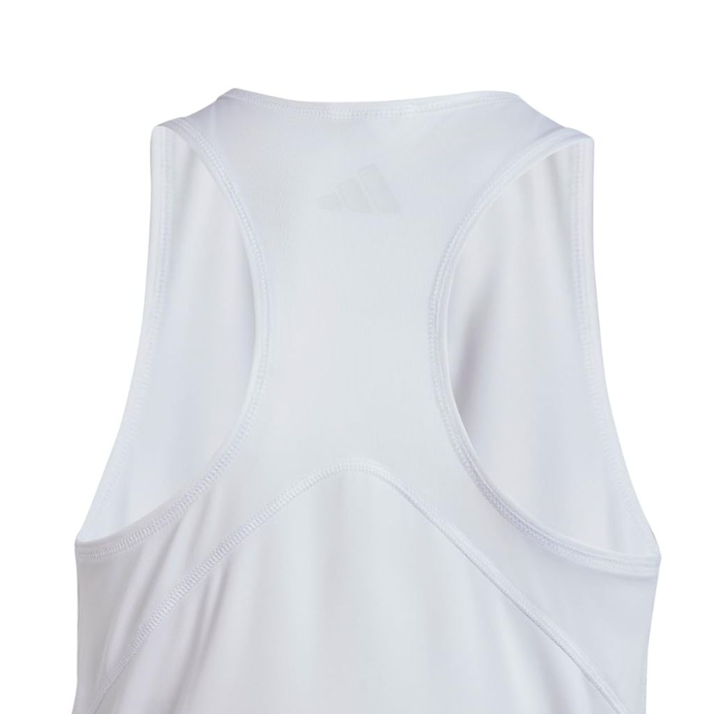 Adidas Girls Club Tennis Tank Top, White, X-Large