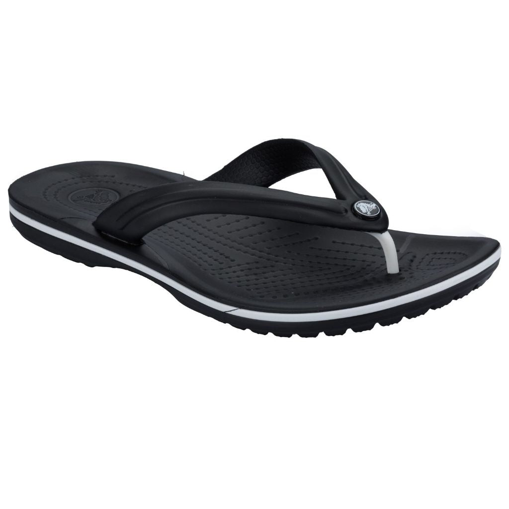 SZ 12M / 14W Crocs Unisex Adult Crocband Flip Flop Sandals | Black