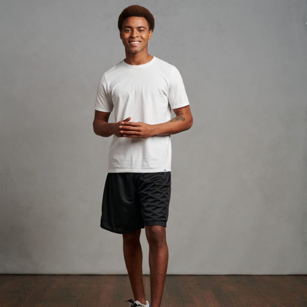 Russell Athletic Men's 9 Inch Mesh Shorts - Black, XXL