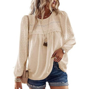 Boho Tops for Women Long Sleeve Shirt Crewneck Flowy Womens Blouse Trendy 2026