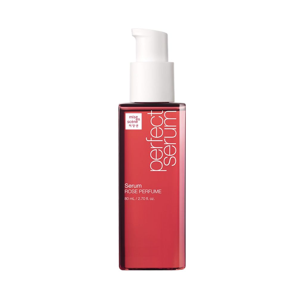Mise En Scene Perfect Rose Perfume Serum - Hair Refreshing Oil for Dry Hair | Dermask Rose Scent 2.70 Fl. Oz.