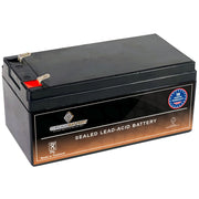 CB CHROMEBATTERY 12V 3.5Ah SLA Battery – F1 Spade Terminal – Rechargeable Backup Power for Alarm Systems, Scooters, Emergency Lights, Toys & More – Maintenance-Free Deep Cycle Design