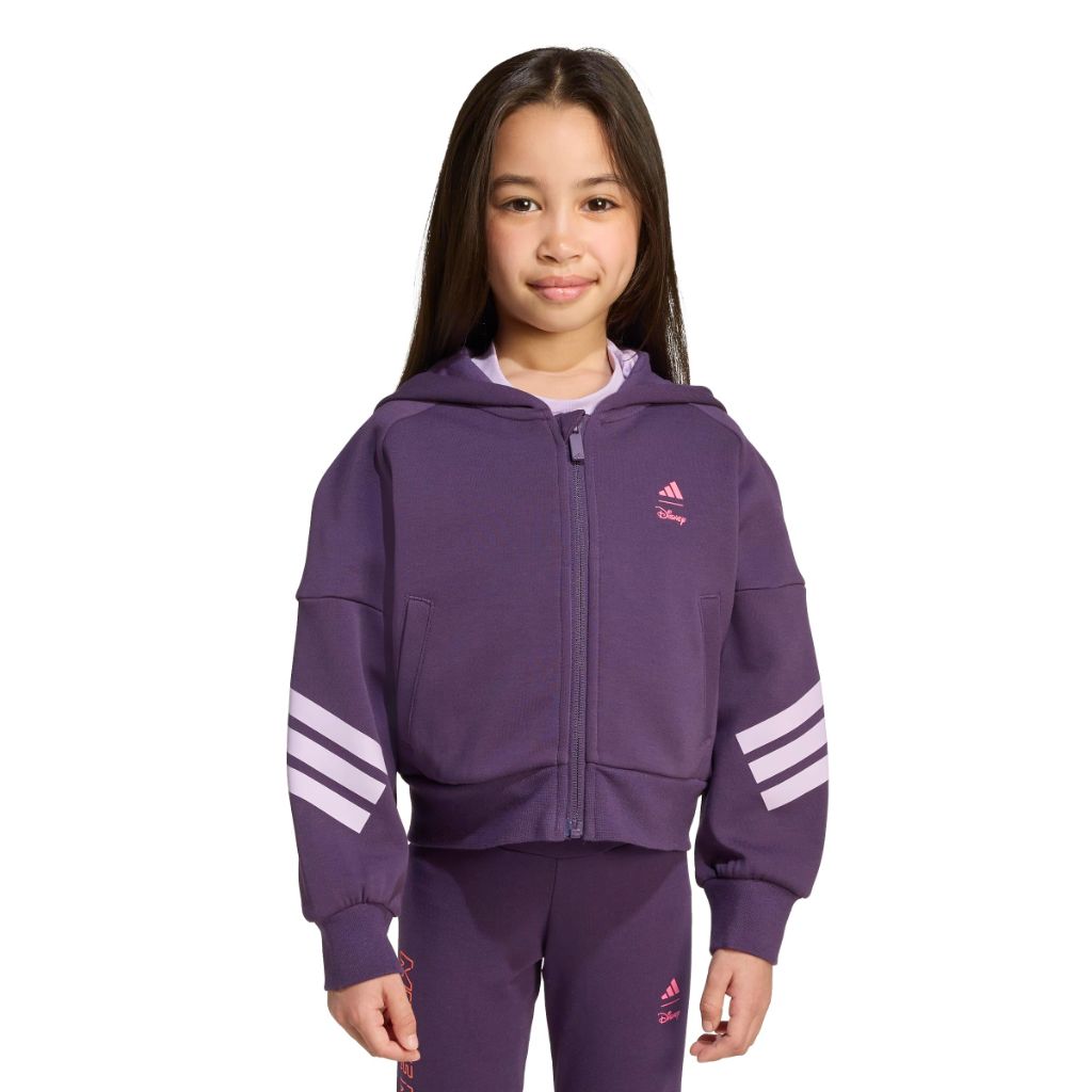 adidas Girl's Disney Minnie Mouse Track Top - Aurora Plum/Powder Plum/Lucid Pink, Small
