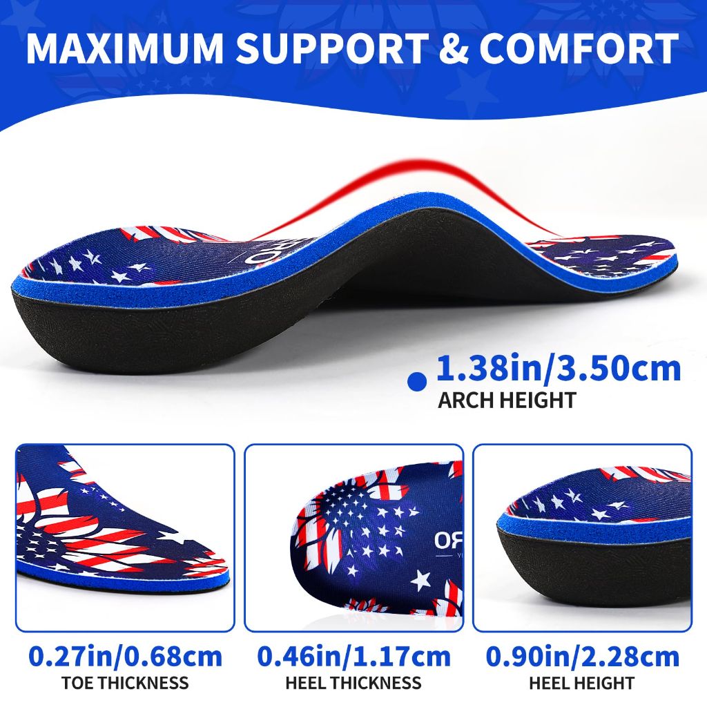 Arch Support Inserts, All-Day Comfort | 10 Sizes