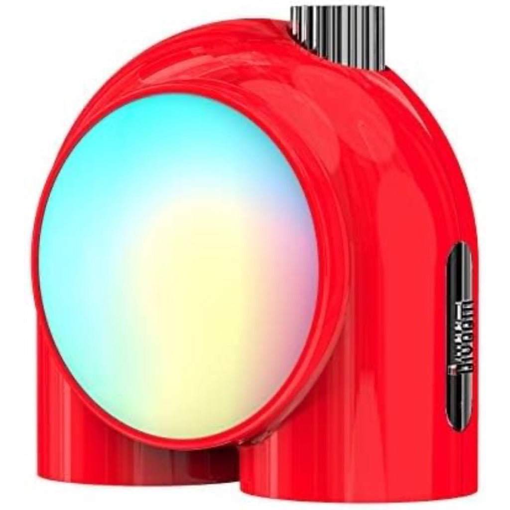 Divoom Planet-9 Smart LED Night Light App Controlled, Portable Mood Lamp for Bedrooms, Gamer Set Up, Office - Customizable RGB Colors & Sleeping Aid Table Lamp, Red